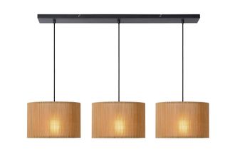 Lucide MAGIUS Dimmable Adjustable Scandinavian Bar Pendant Light 3xE27 in Brown