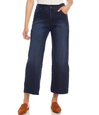Karen Kane Wenda Wide Leg Jean In Dark Denim