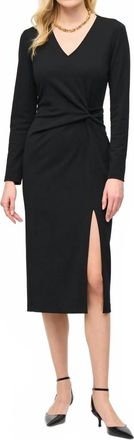 Joseph Ribkoff Scuba Crepe Sheath Dress In Black