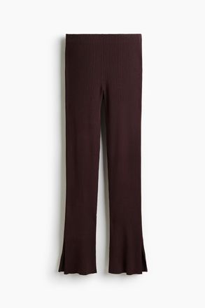 H&M Hose in Rippstrick - Dunkelbraun