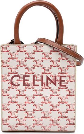 Celine Pre-owned Celine Mini Triomphe Coated Canvas Vertical Cabas Satchel Ladies F-SL-1291