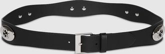 Gucci Belt With Square Buckle, Size Gucci 100, Black, Leather