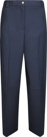 Pinko Balbino Diagonale Embossed Straight-Leg Pants