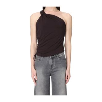Pinko Sleeveless Tops, female, Brown, Size: M Sleeveless Tops