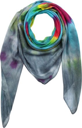 Freak Scene Cotton Scarf - Rainbow Spiral - tie dye - squared kerchief