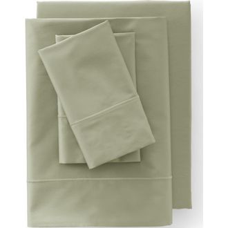 Lands End Supima Cotton No Iron Sateen Sheets - 400 Thread Count in Prairie Sage at Nordstrom, Size King