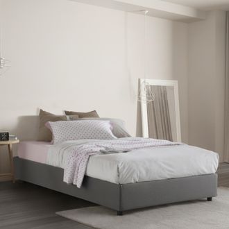 Dmora Dmora - Cama De Plaza Y Media Dlammer, Cama Contenedor Con Revestimiento De Tela, 100% Made In Italy, Apertura Frontal, Adecuado Para Colch&oacute;n Cm 120x1