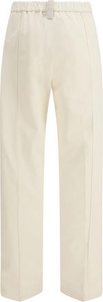 Fabiana Filippi Womens Cotton Gabardine Pants Burro Cotton; Elastane Trousers