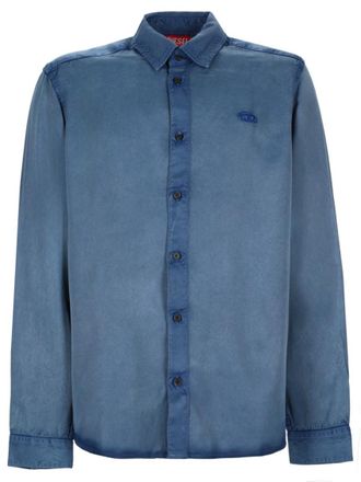 Diesel Blue Regular Solid Shirt