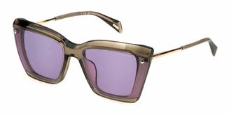 Police SPLL95 STAGEDIVE 16 0805 Womens Sunglasses Brown Size 61