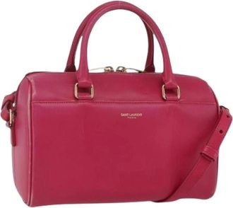 Saint Laurent Pre-owned Handbags, female, Pink, Size: ONE SIZE Pre-owned Leather Handbag