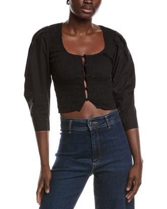 Ganni Ganni Poplin Smock Blouse