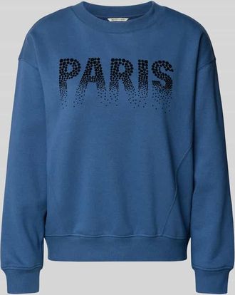 Tom Tailor Denim Regular Fit Sweatshirt aus Baumwoll-Mix in Blau Melange, Größe XL