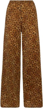 MC2 Saint Barth Wijde broek - Dames - Wijde Broeken - Bruin - L - Broeken