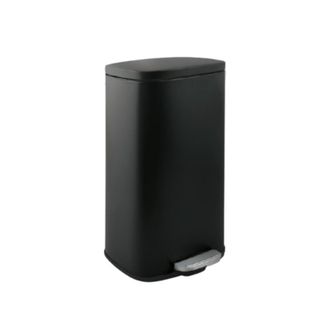Spirella Spirella - Papelera De Cocina Con Pedal De Gran Capacidad Acero Akira 50l Negro Mate