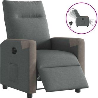 vidaXL Vidaxl - Sill&oacute;n Reclinable El&eacute;ctrico De Tela Gris Oscuro