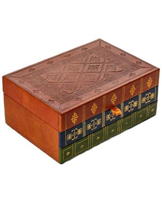 Two's Company Leather Hinged Rectangle Keepsake/Storage Box