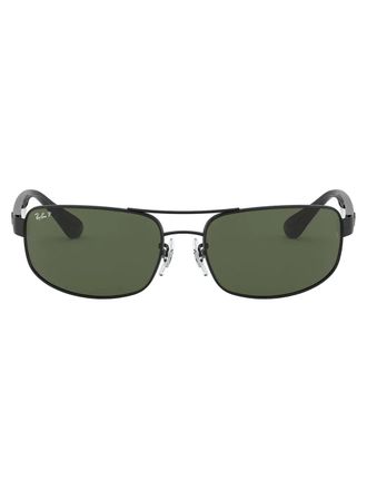 Ray-Ban oval-frame sunglasses - men - Steel - One Size - Black
