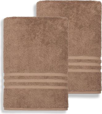 Linum Home Textiles Denzi Bath Sheet - Set of 2 - Latte at Nordstrom Rack