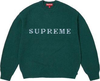 SUPREME FW25 Contrast Logo Sweater Pine SUP-FW25-156-PIN