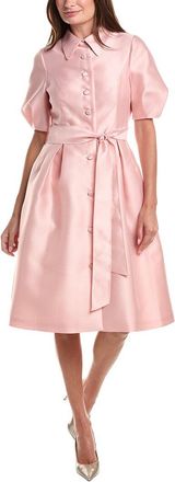 Teri Jon by Rickie Freeman Teri Jon By Rickie Freeman Pique Faille Puff Sleeve Shirtdress