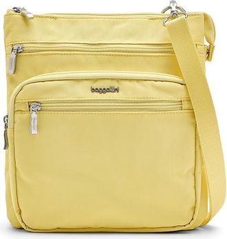 Baggallini Out and About Crossbody Cross Body Womens Handbags Butter Yellow, Nylon