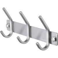 OEM Perchero De Ba&ntilde;o, Perchero De Pared De Metal Con 3 Ganchos, Ganchos Para Abrigos De Pared Para Ba&ntilde;o, Acero Inoxidable Sus304, Acabado Cepillado - Crez