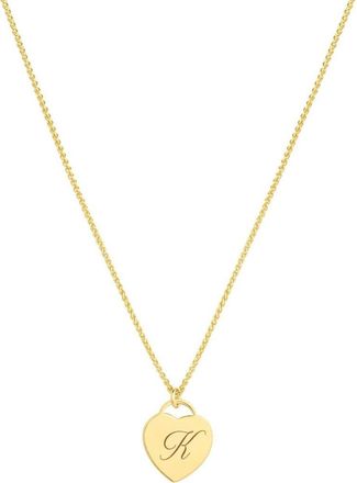 Set & Stones Alice Initial Heart Pendant Necklace in Gold/m at Nordstrom