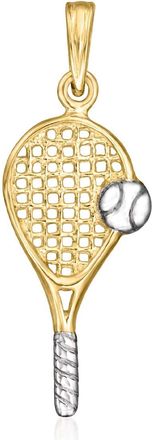 Canaria Canaria 10kt 2-Tone Gold Tennis Racket Pendant