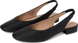 Life Stride Claire Slingback Ballet Flats Womens Flat Shoes Black : 7.5 M (B), Polyester/Textile