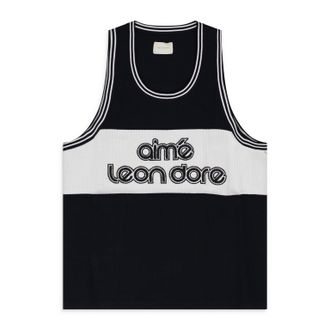 Aim&eacute; Leon Dore Black Knit Basketball Jersey