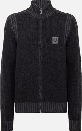 Belstaff Mens Belstaff Seasonal Watch Full Zip Jumper Black/Tornado Grey - Size: 40