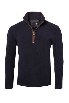Holland Cooper Mens COUNTRY FLEECE HALF ZIP INK NAVY Cotton - Size X-Large