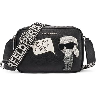 Karl Lagerfeld Maybelle Crossbody in Black/silver at Nordstrom