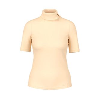 Marc Cain Katoenen Stretch T-shirt - Dames - Tops - Beige - Maat: S Katoen