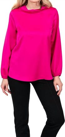 Scapa Long Sleeve Cowlneck Top In Pink