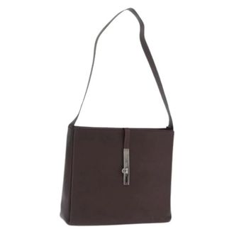 Ferragamo Pre-owned leren schoudertas - Dames - Pre-owned - Bruin - Maat: ONE Size Leer