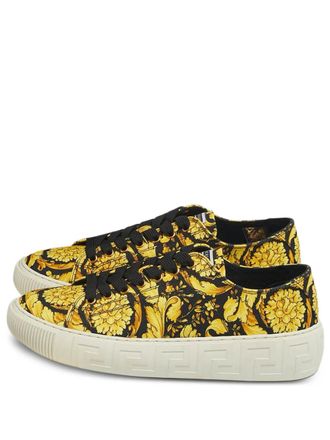 Versace Barocco-print Greca sneakers - Yellow