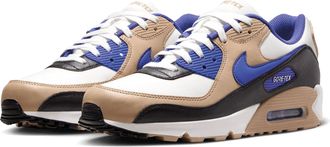 Nike Nike Air Max 90 Gore-TEX Mens Shoes (FD5810-200,Medium Olive/Cargo Khaki/Burgundy), White/Brown-white, 9.5 UK