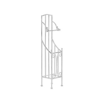 Beliani Soporte Papel Higi&eacute;nico Beliani Retro Blanco Metal 68 Cm
