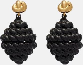 Toteme Rope gold-plated enamel drop earrings