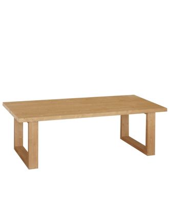 Deco Wood Mesa de centro de madera meciza marr&oacute;n claro 120x60cm