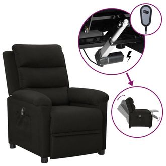 vidaXL Sill&oacute;n Reclinable El&eacute;ctrico De Tela Negro Vidaxl