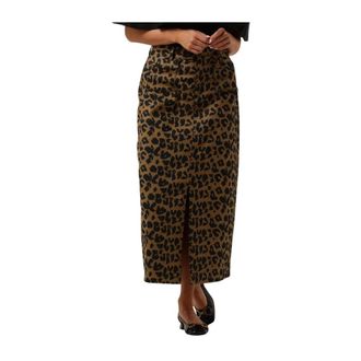 Copenhagen Muse Dames, Rokken, Bruin, Maat: XS Katoen