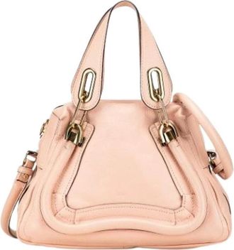 Chlo&eacute; Pre-owned Paraty Satchel - Dames - Pre-owned - Roze - Maat: ONE Size Leer