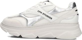 Copenhagen Schoenen, Dames, Wit, 39 EU, Leer, Witte Sneakers Cph 54