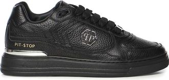 Philipp Plein Leather Sneaker With Logo
