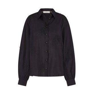 Nukus Nukus, Dames, Blouses & Shirts, Zwart, Maat: S