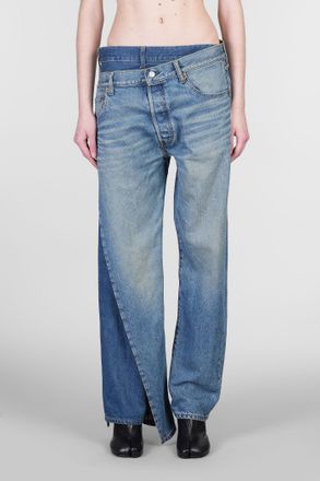Junya Watanabe Jeans in cotone blu