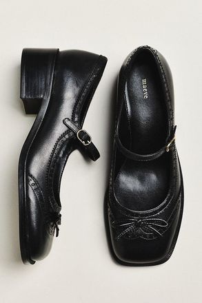 Maeve Bow Mary Jane Brogue Heels